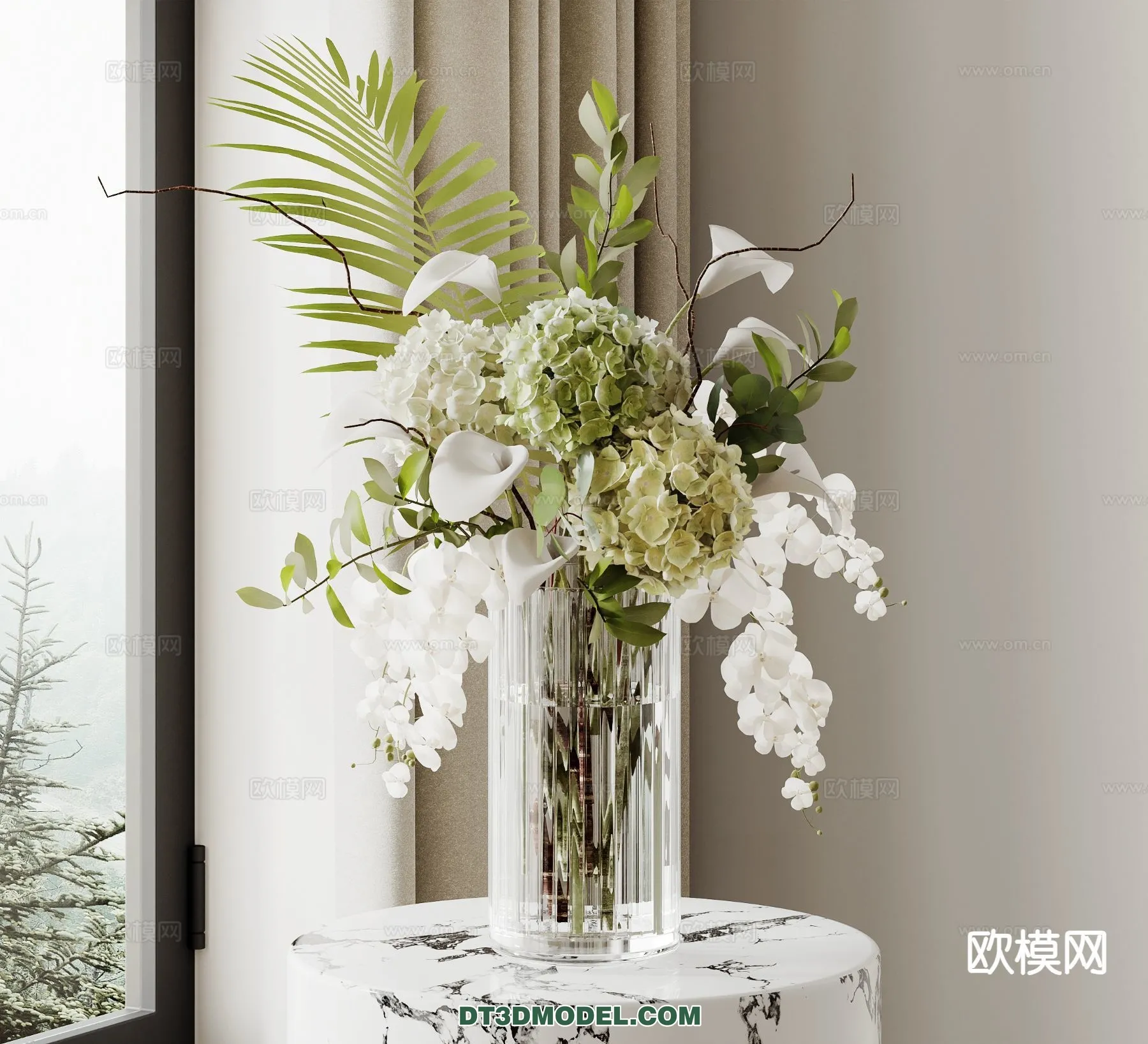 DECORATION - VASE - 3D Model For Interior Design - 706