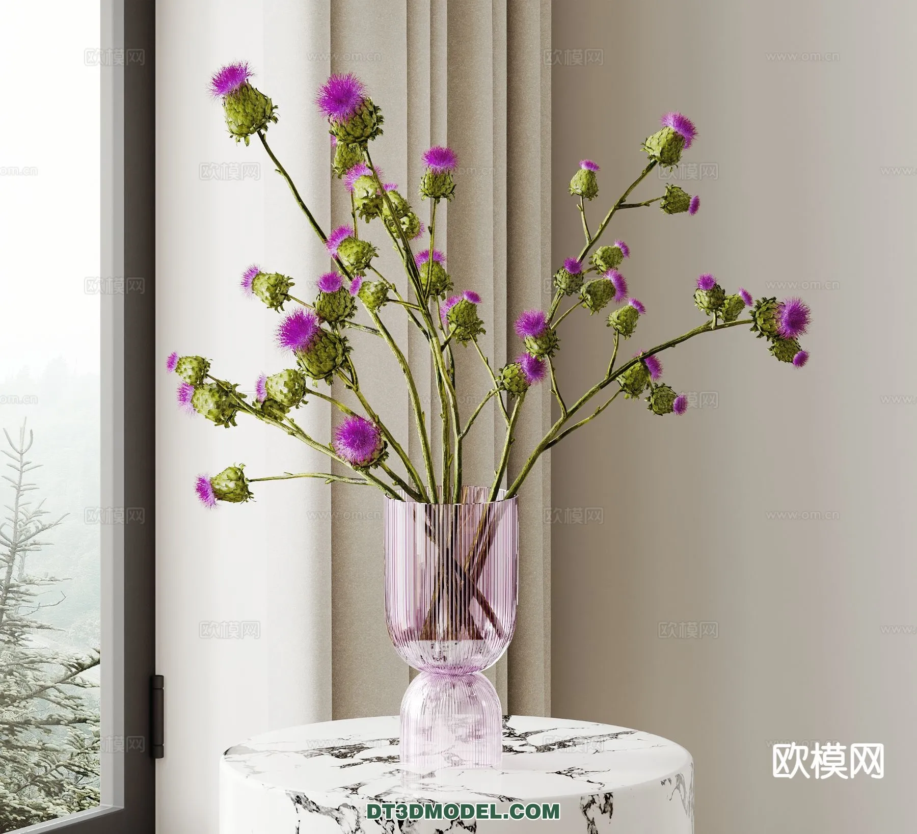 DECORATION - VASE - 3D Model For Interior Design - 707