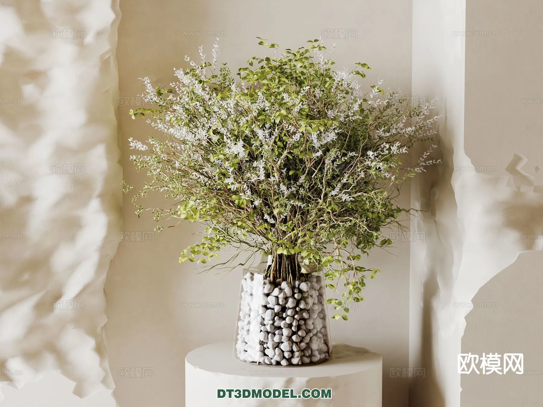 DECORATION - VASE - 3D Model For Interior Design - 708