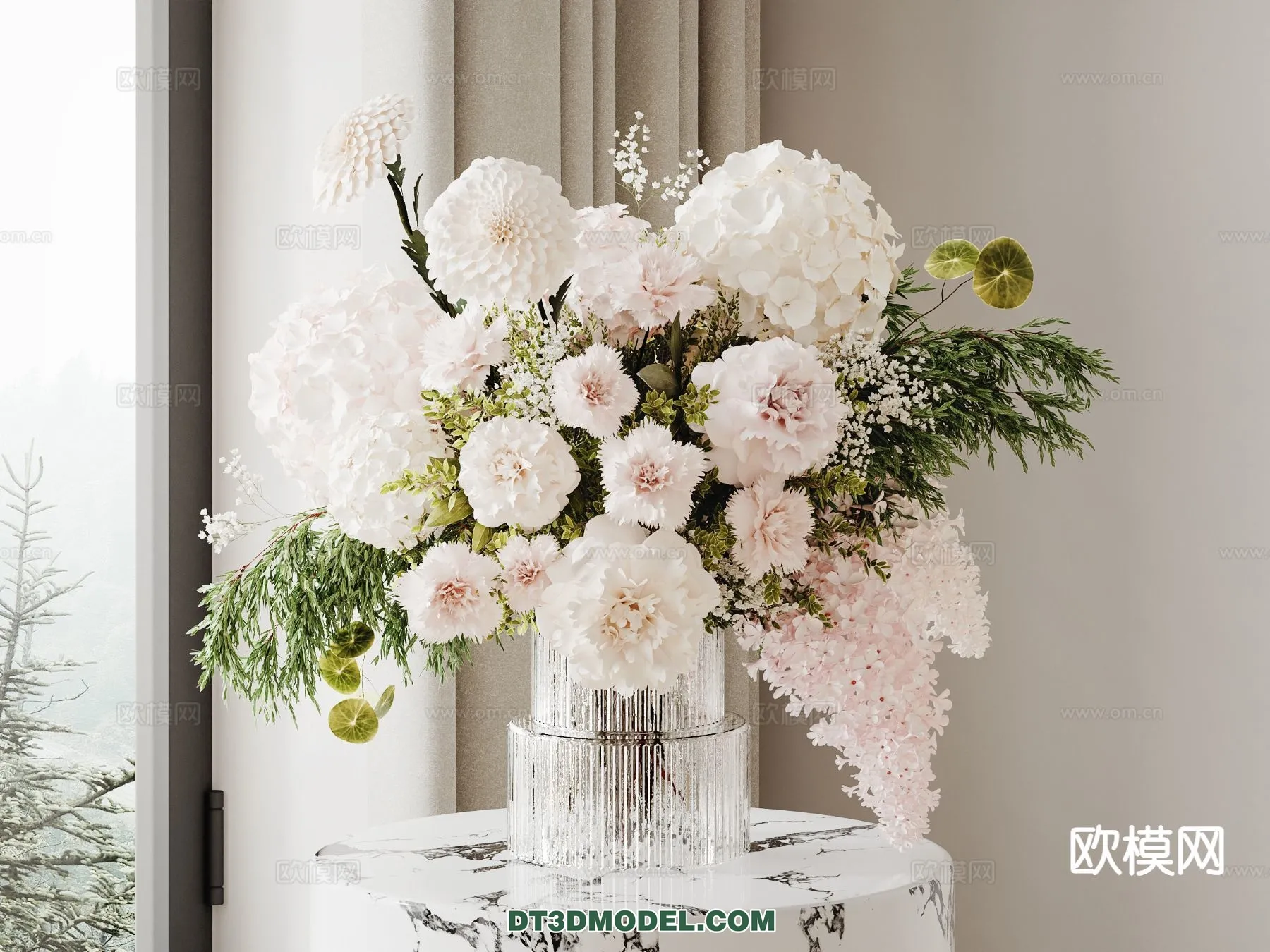 DECORATION - VASE - 3D Model For Interior Design - 709