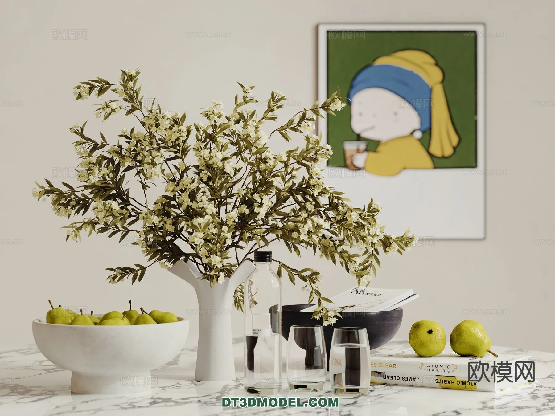 DECORATION - VASE - 3D Model For Interior Design - 710