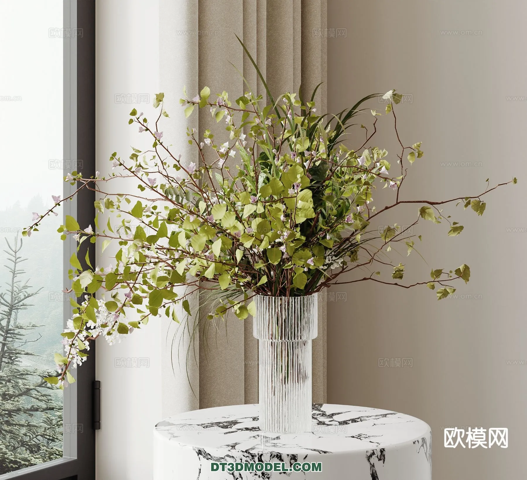 DECORATION - VASE - 3D Model For Interior Design - 715