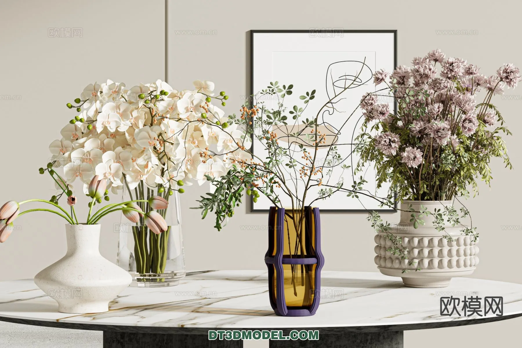 DECORATION - VASE - 3D Model For Interior Design - 720