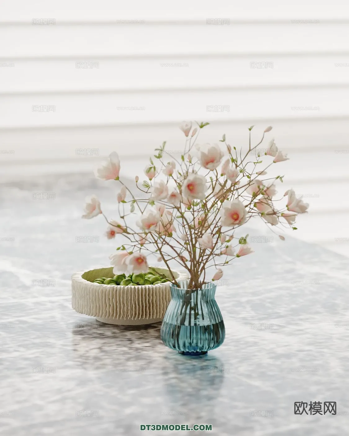 DECORATION - VASE - 3D Model For Interior Design - 728