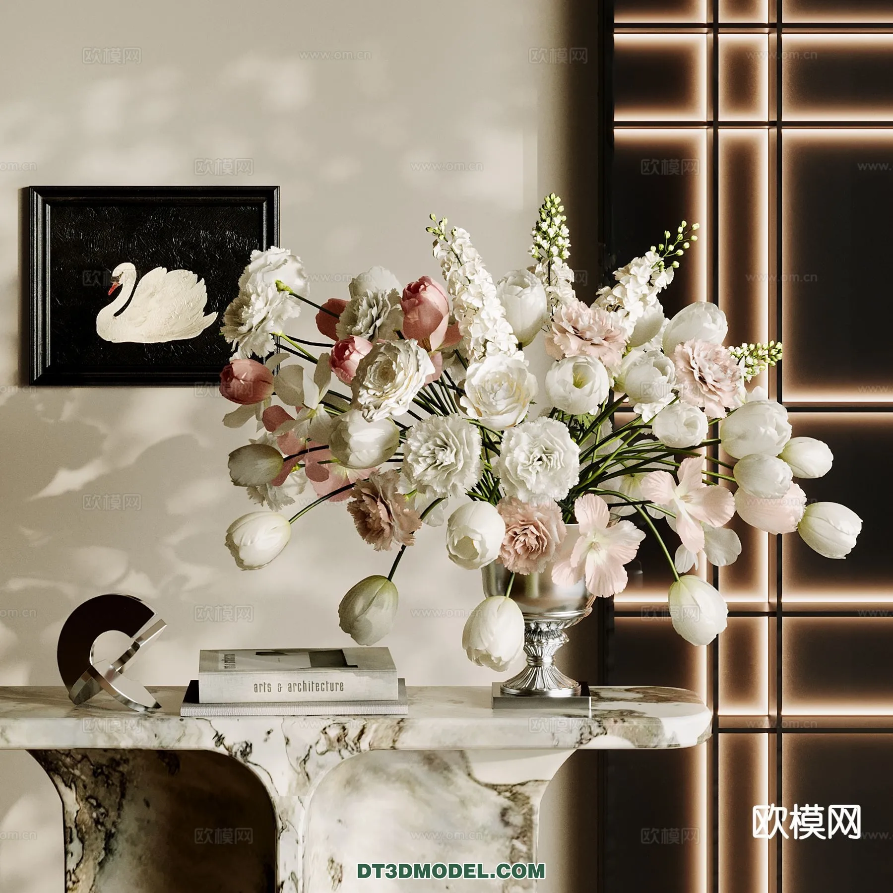 DECORATION - VASE - 3D Model For Interior Design - 732