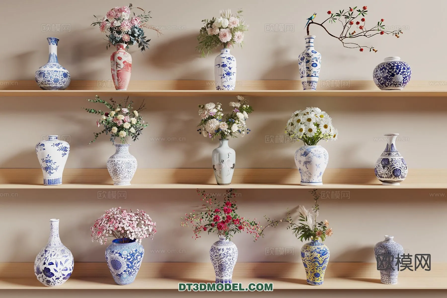 DECORATION - VASE - 3D Model For Interior Design - 734