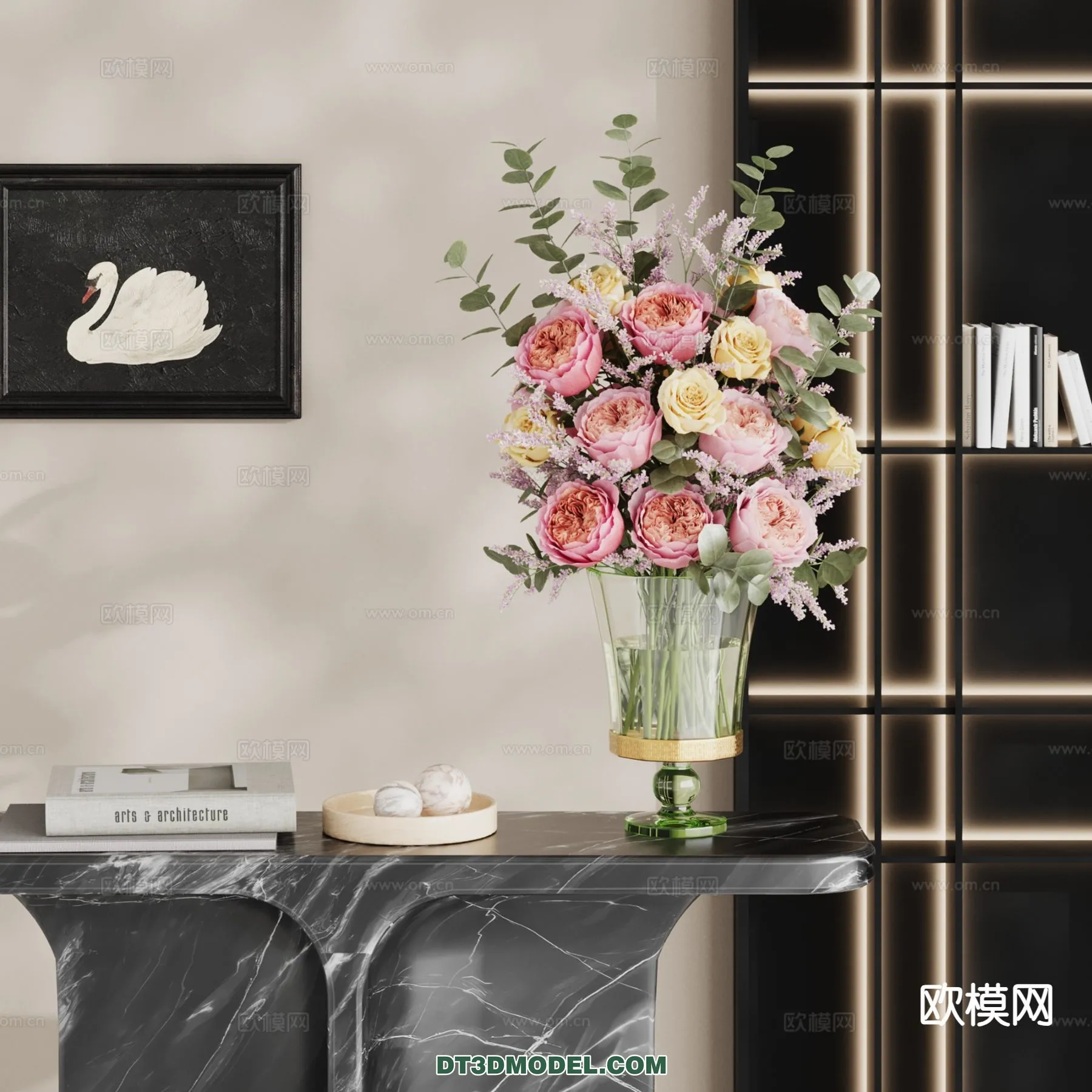 DECORATION - VASE - 3D Model For Interior Design - 736