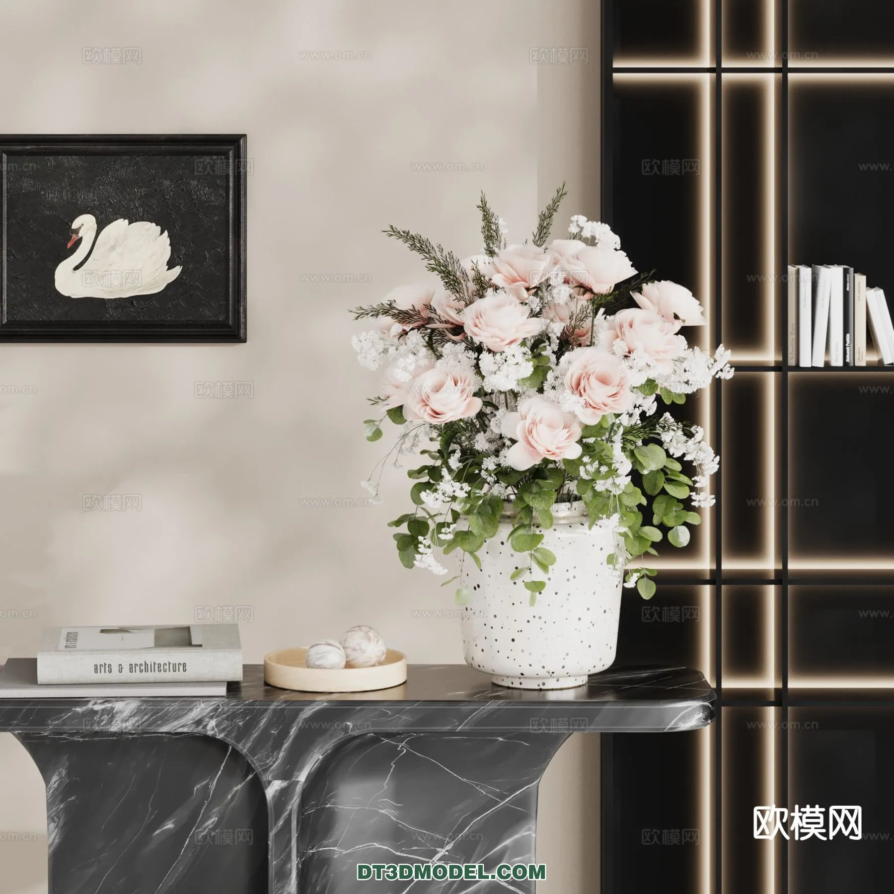 DECORATION - VASE - 3D Model For Interior Design - 737