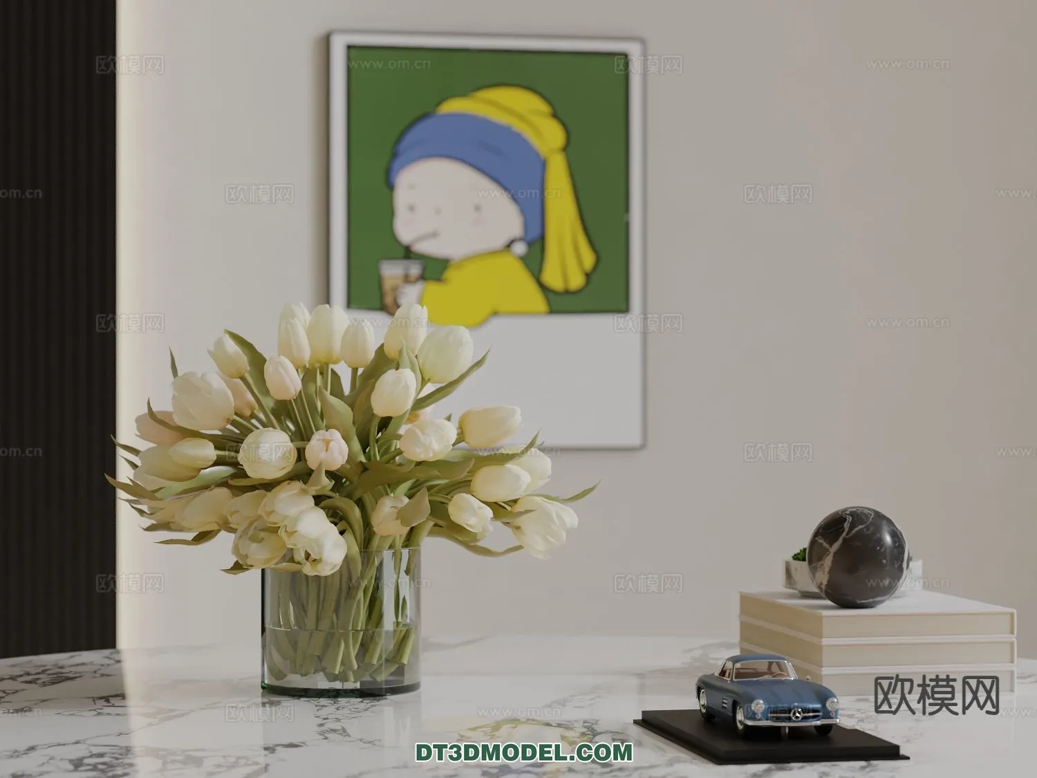 DECORATION - VASE - 3D Model For Interior Design - 742