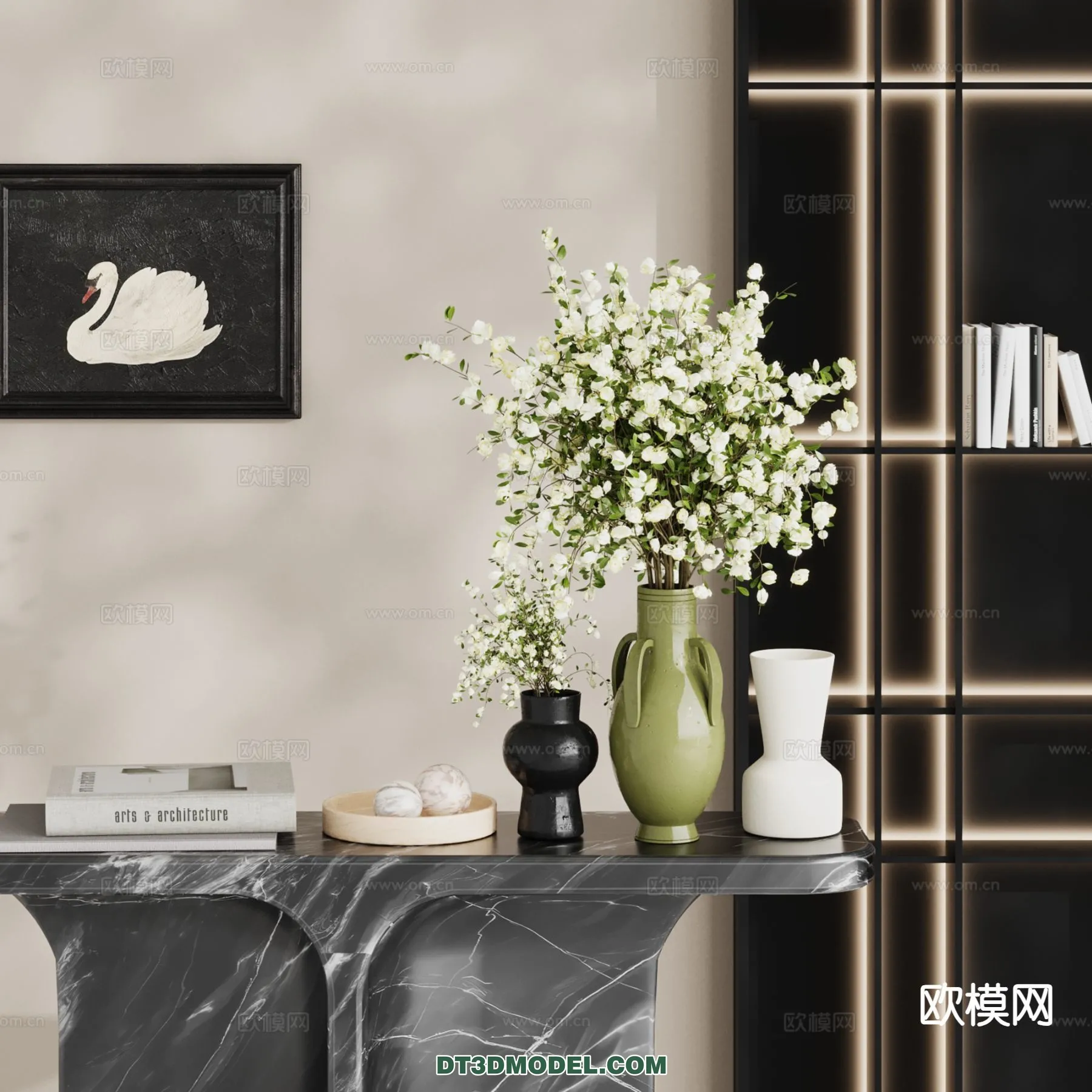 DECORATION - VASE - 3D Model For Interior Design - 760