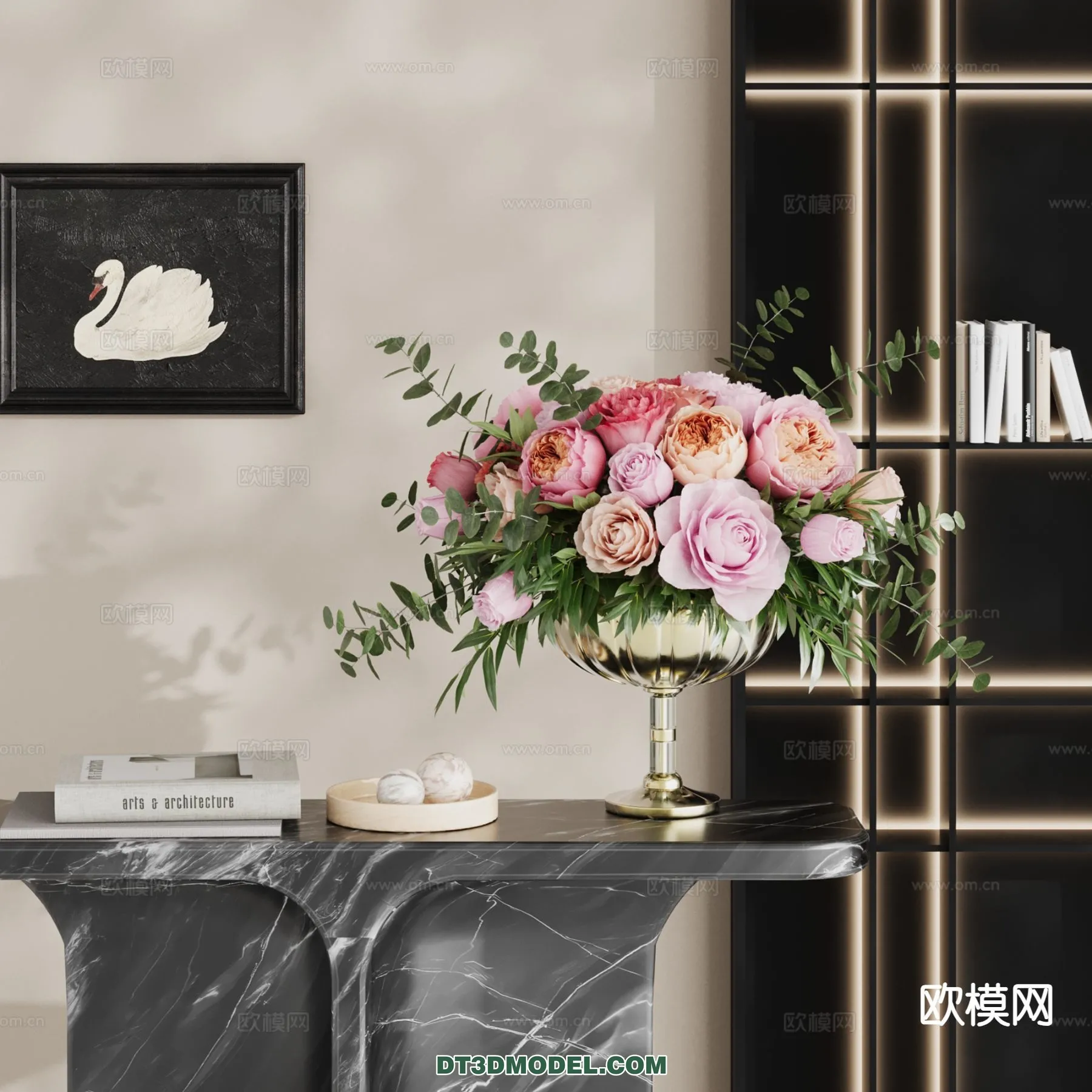 DECORATION - VASE - 3D Model For Interior Design - 761