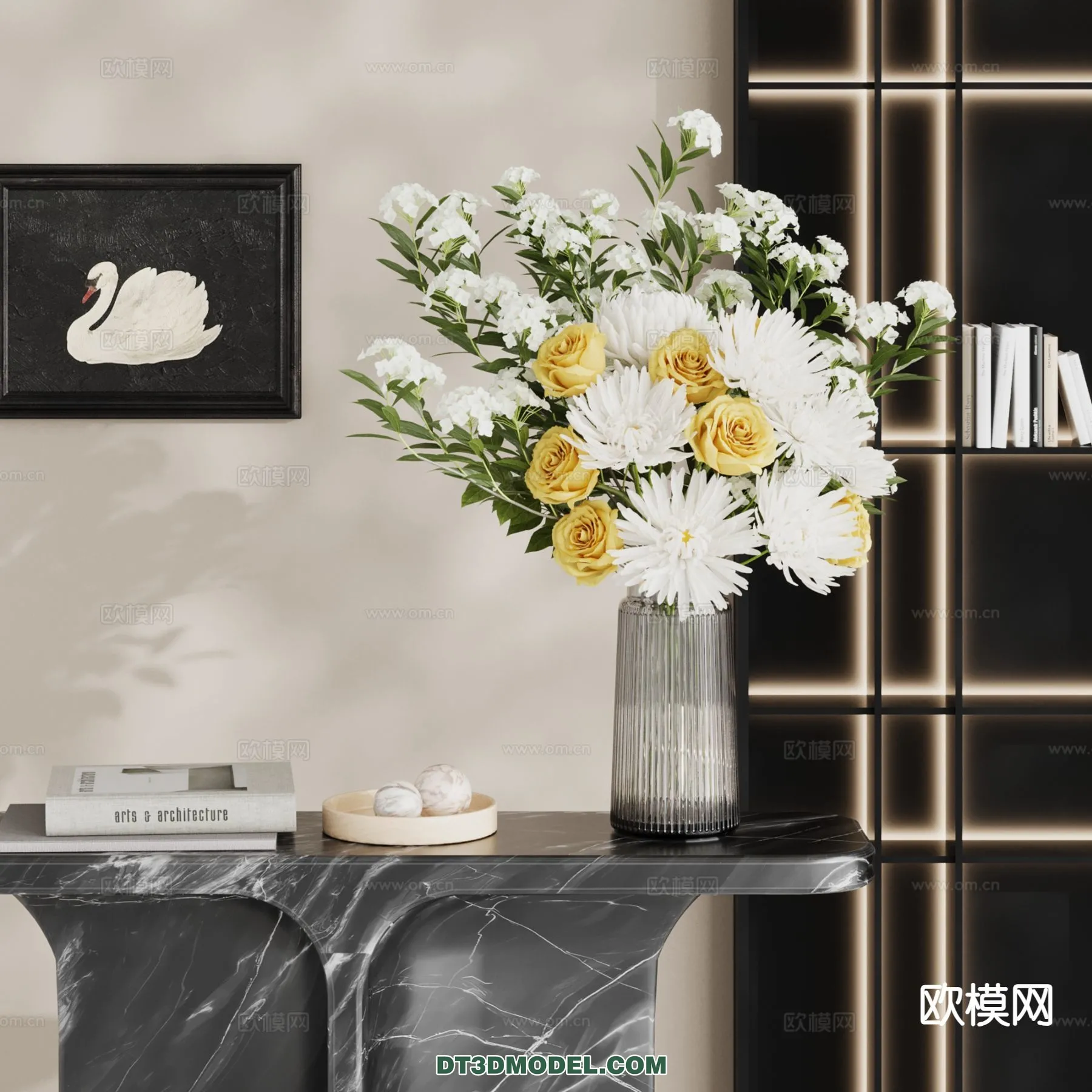 DECORATION - VASE - 3D Model For Interior Design - 762
