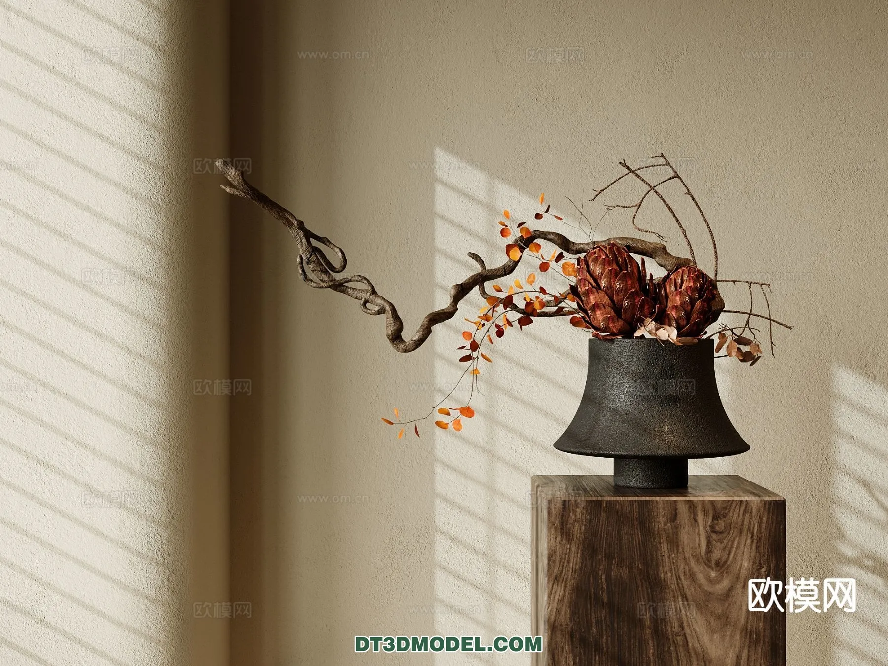 DECORATION - VASE - 3D Model For Interior Design - 768