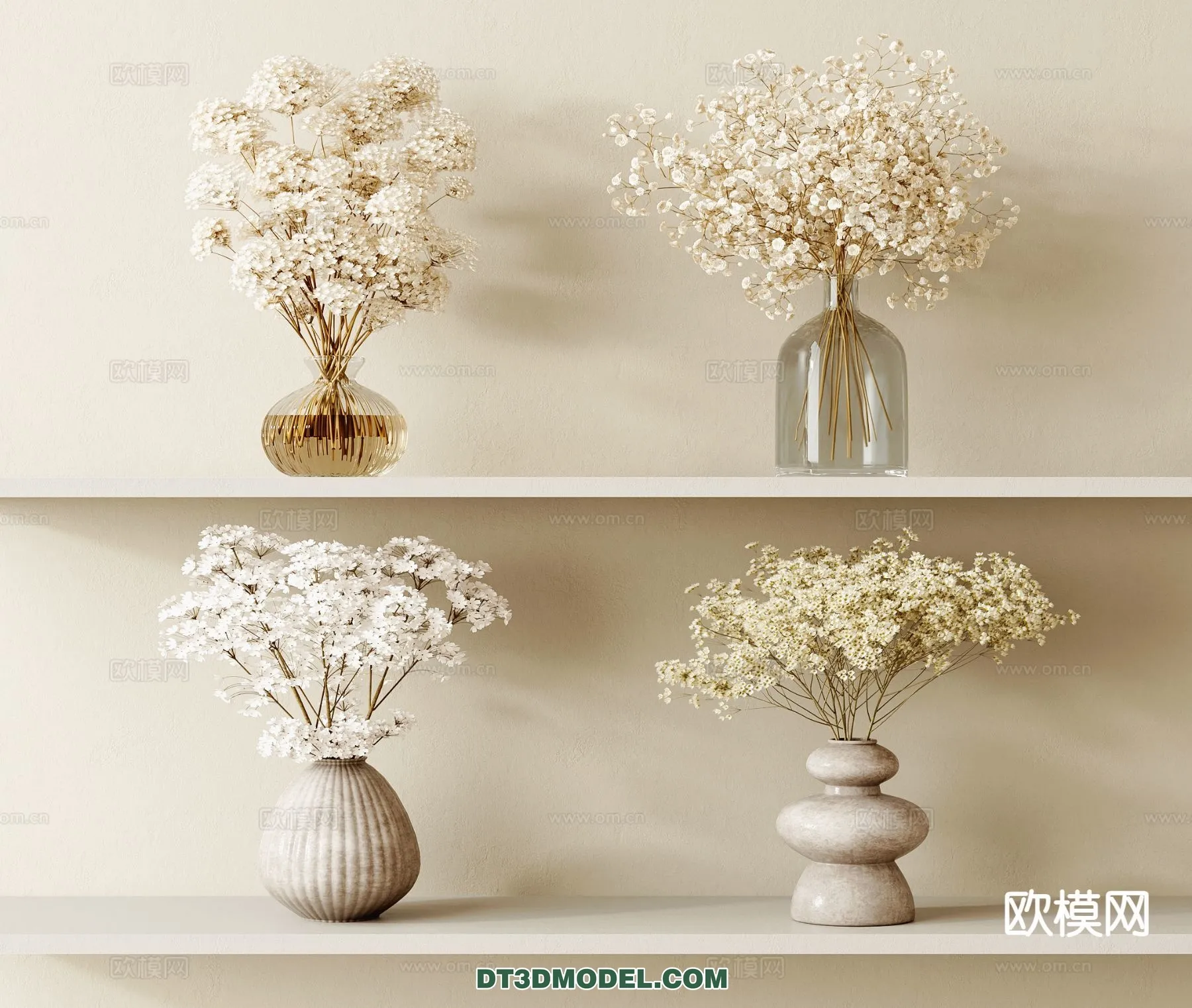 DECORATION - VASE - 3D Model For Interior Design - 770