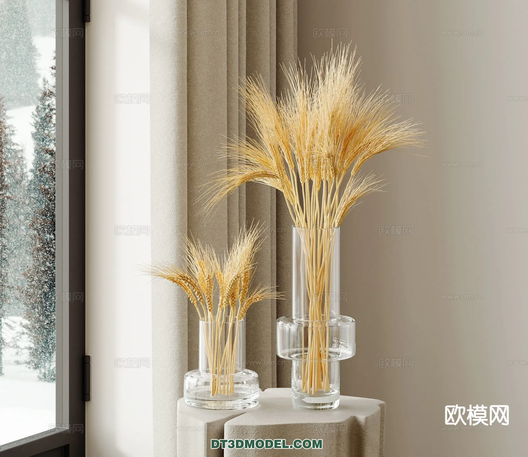 DECORATION - VASE - 3D Model For Interior Design - 772