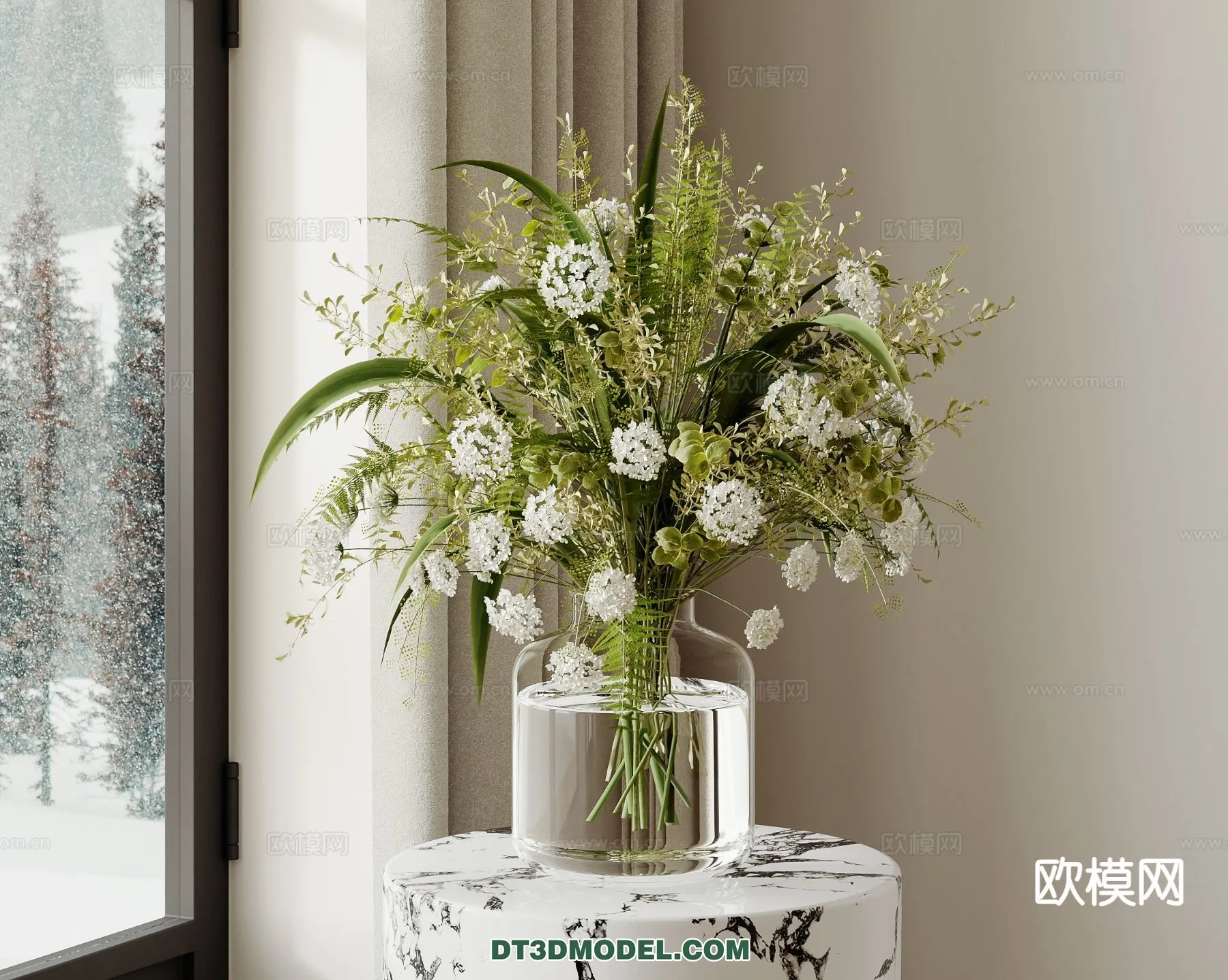 DECORATION - VASE - 3D Model For Interior Design - 773