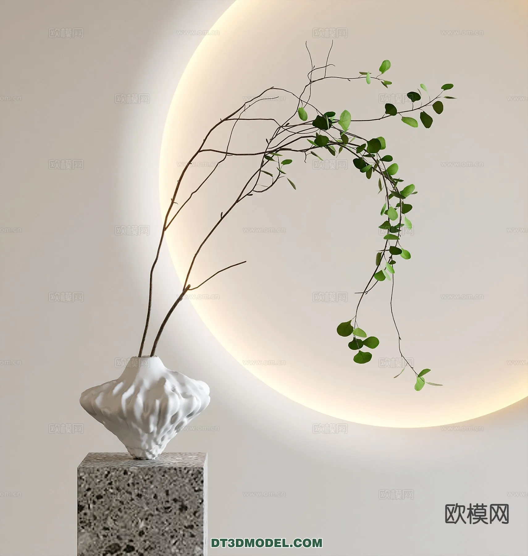 DECORATION - VASE - 3D Model For Interior Design - 778