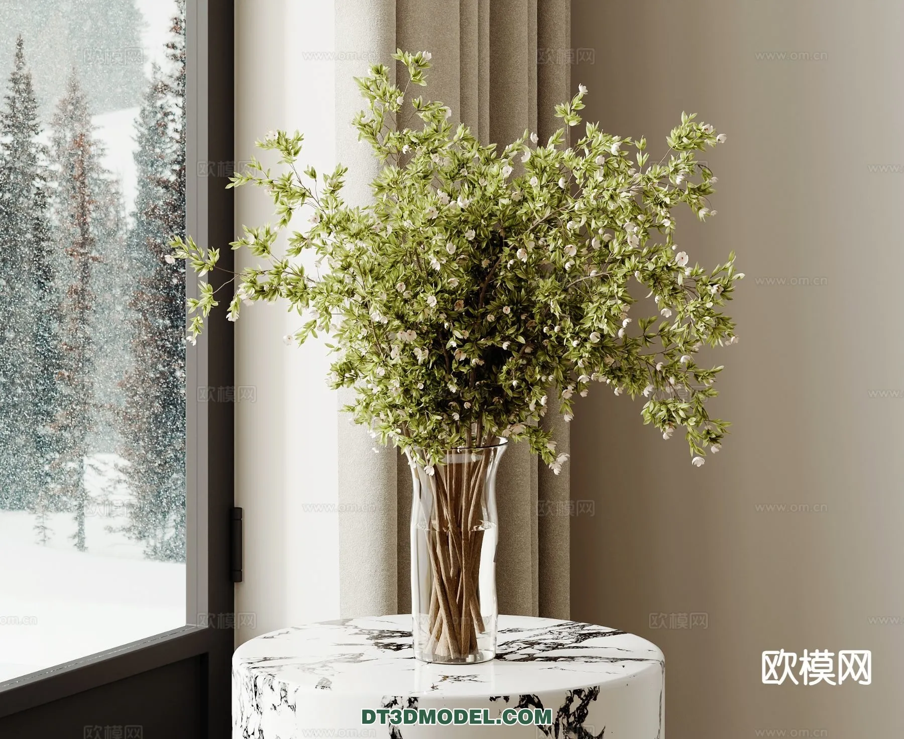 DECORATION - VASE - 3D Model For Interior Design - 785