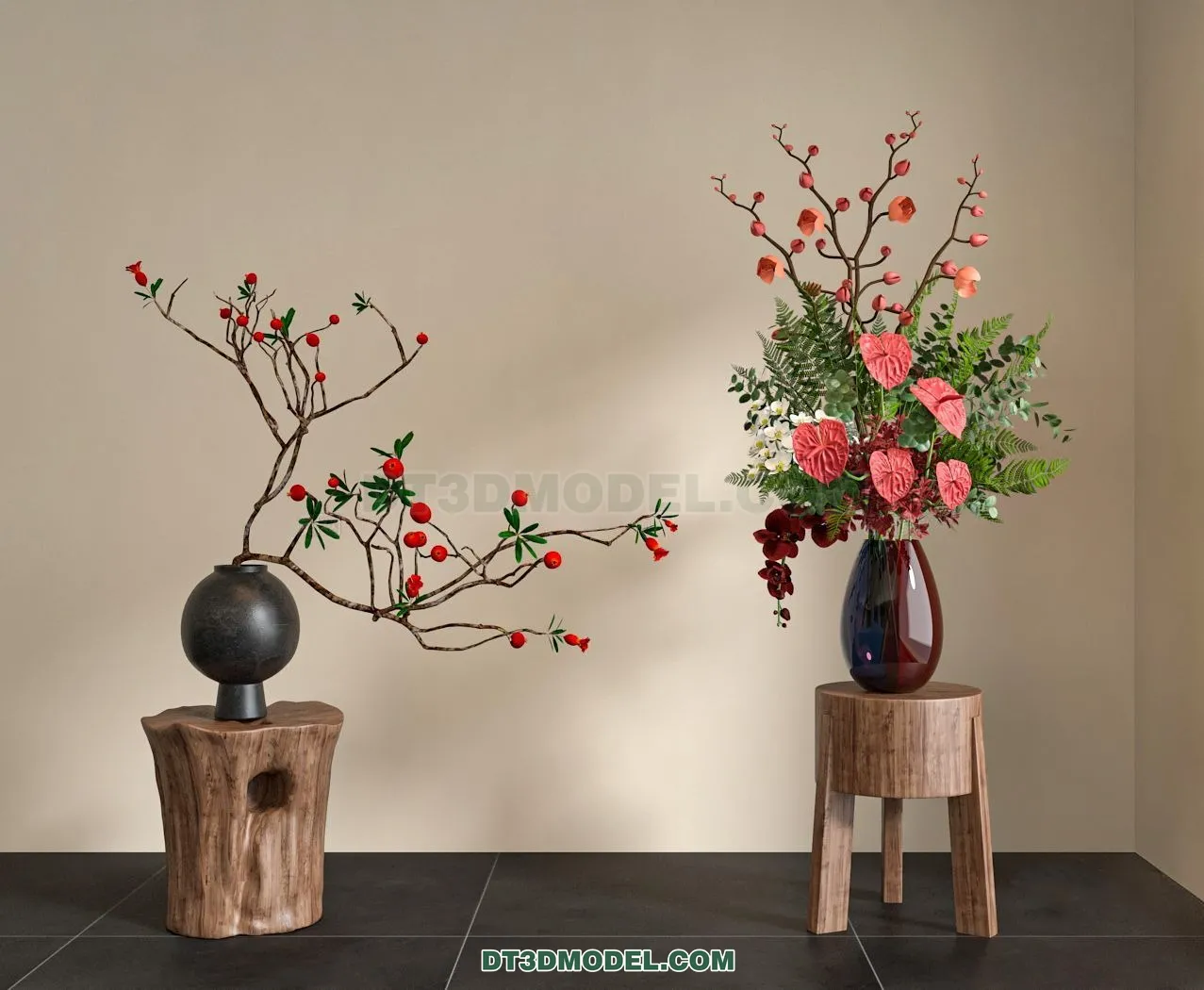 DECORATION - VASE - 3D Model For Interior Design - 798