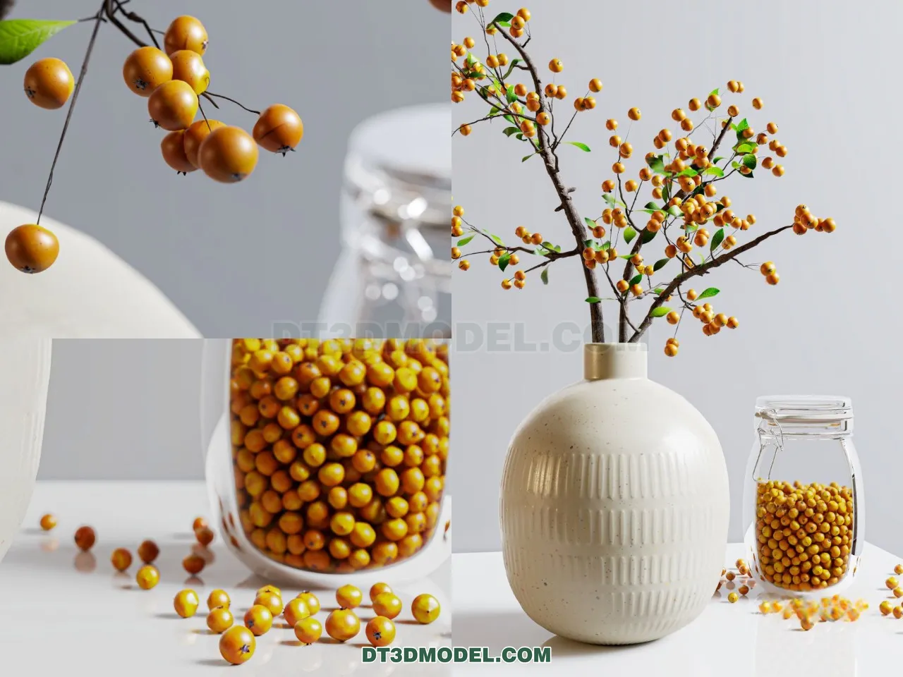 DECORATION - VASE - 3D Model For Interior Design - 835