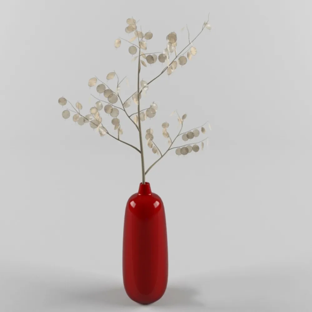 decoration - Vase and plant 3D Model
