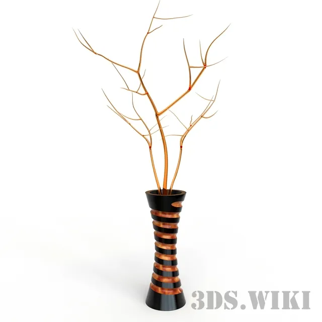 decoration - Vase with decor 3D Model