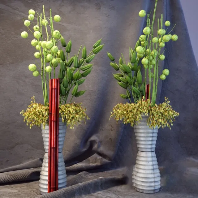 decoration - Vase with flowers 02 3D Model