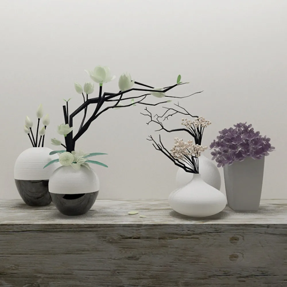 decoration - Vases and plants 3D Model