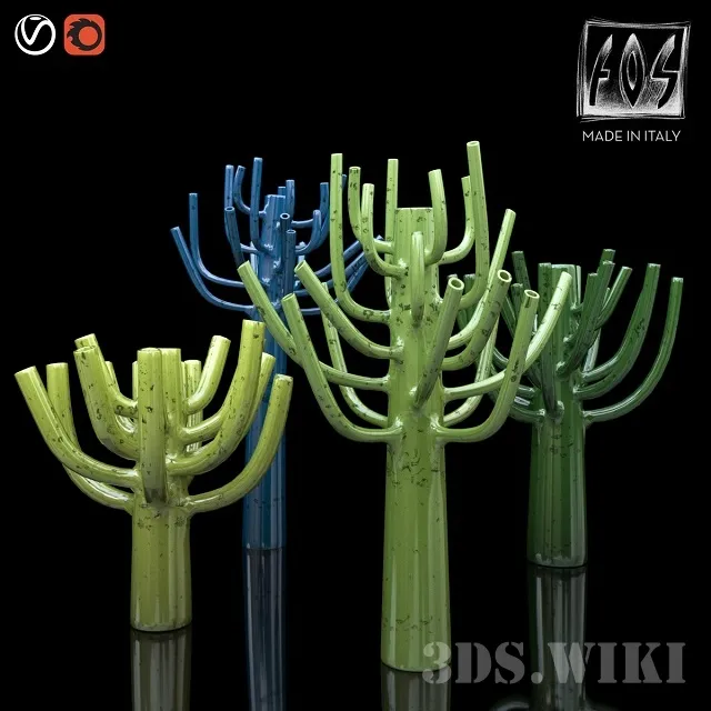 decoration - Vases in the form of an ornamental plant 3D Model