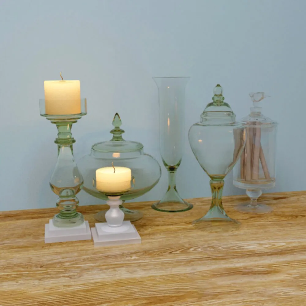 decoration - Vases made of glass 3D Model