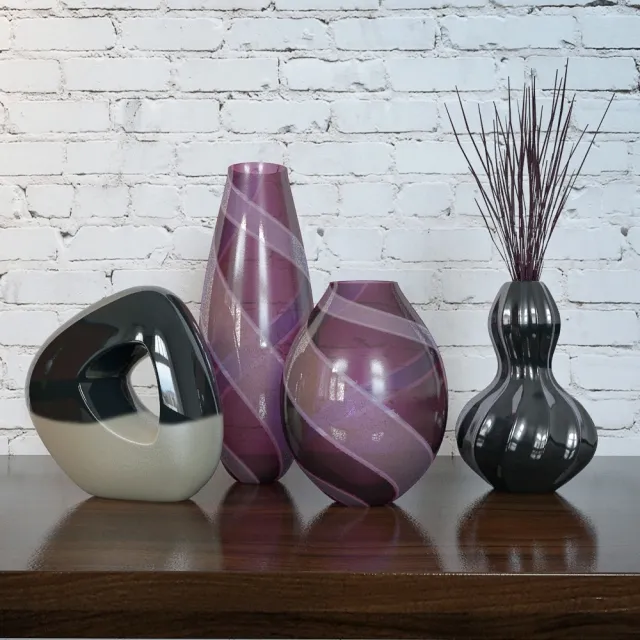 decoration - Vases set 1 3D Model
