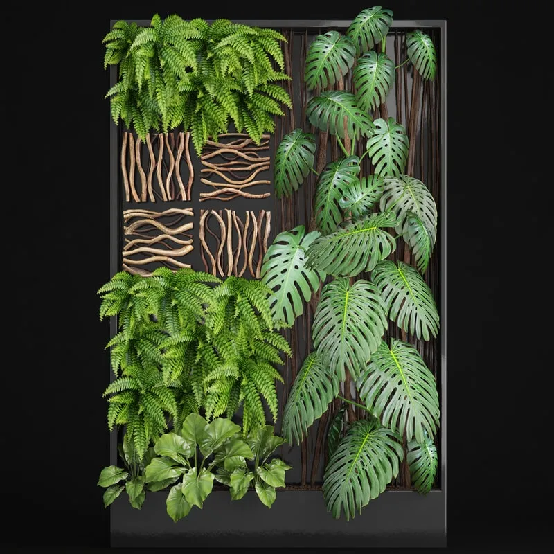 decoration - Vertical gardening 02 3D Model