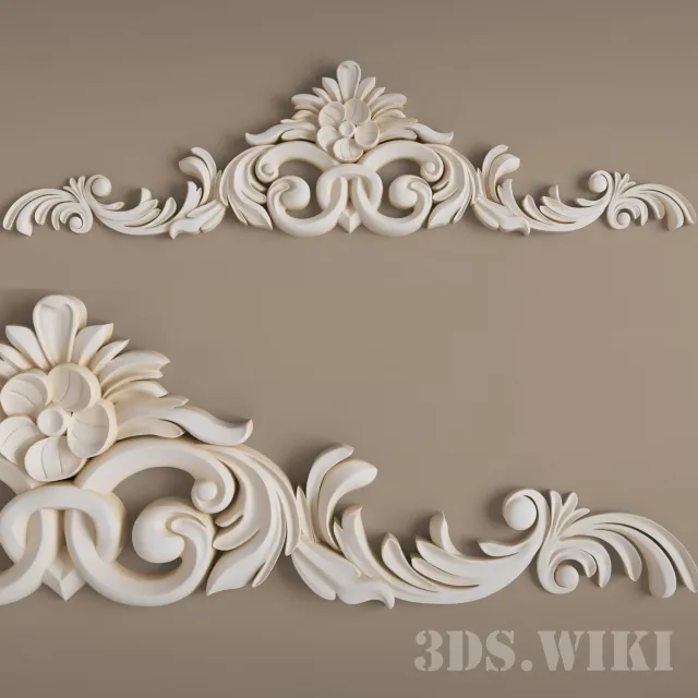 decoration - Very beautiful classical stucco 3D Model