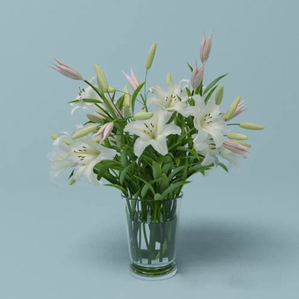 decoration - Very beautiful lilies 3D Model