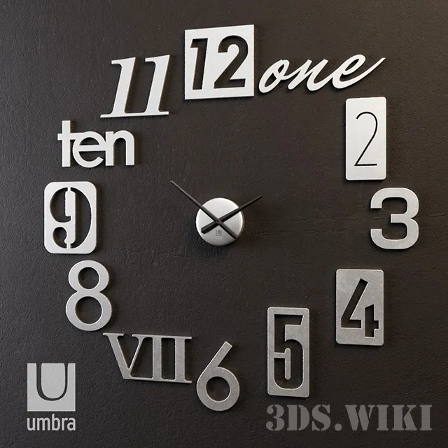 decoration - Wall clock Numbra 3D Model