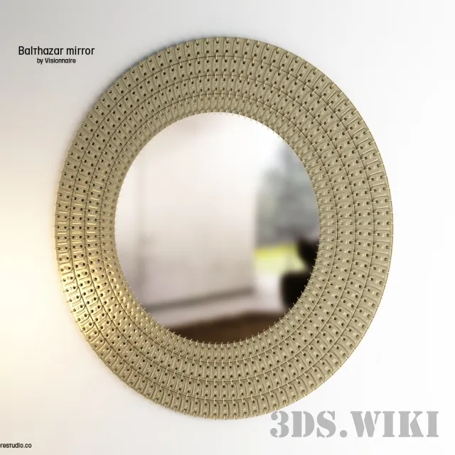 decoration - Wall mirror Balthazar IPE Cavalli (Visionnaire) 3D Model