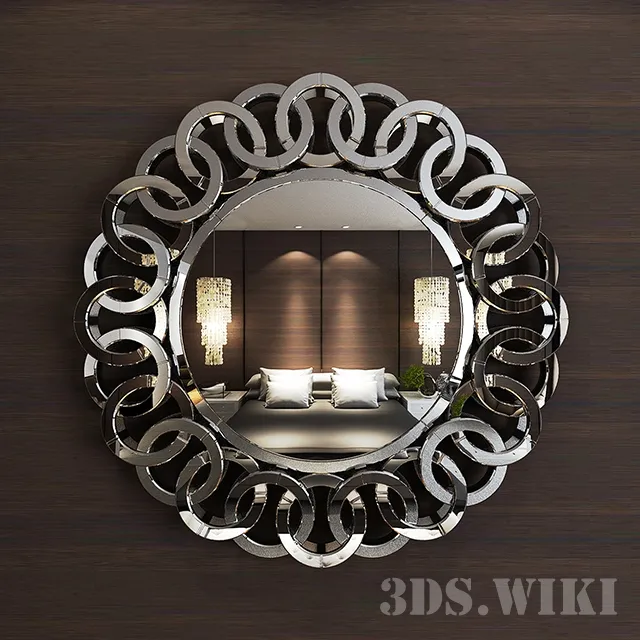 decoration - Wall mirror Ruvian 3D Model