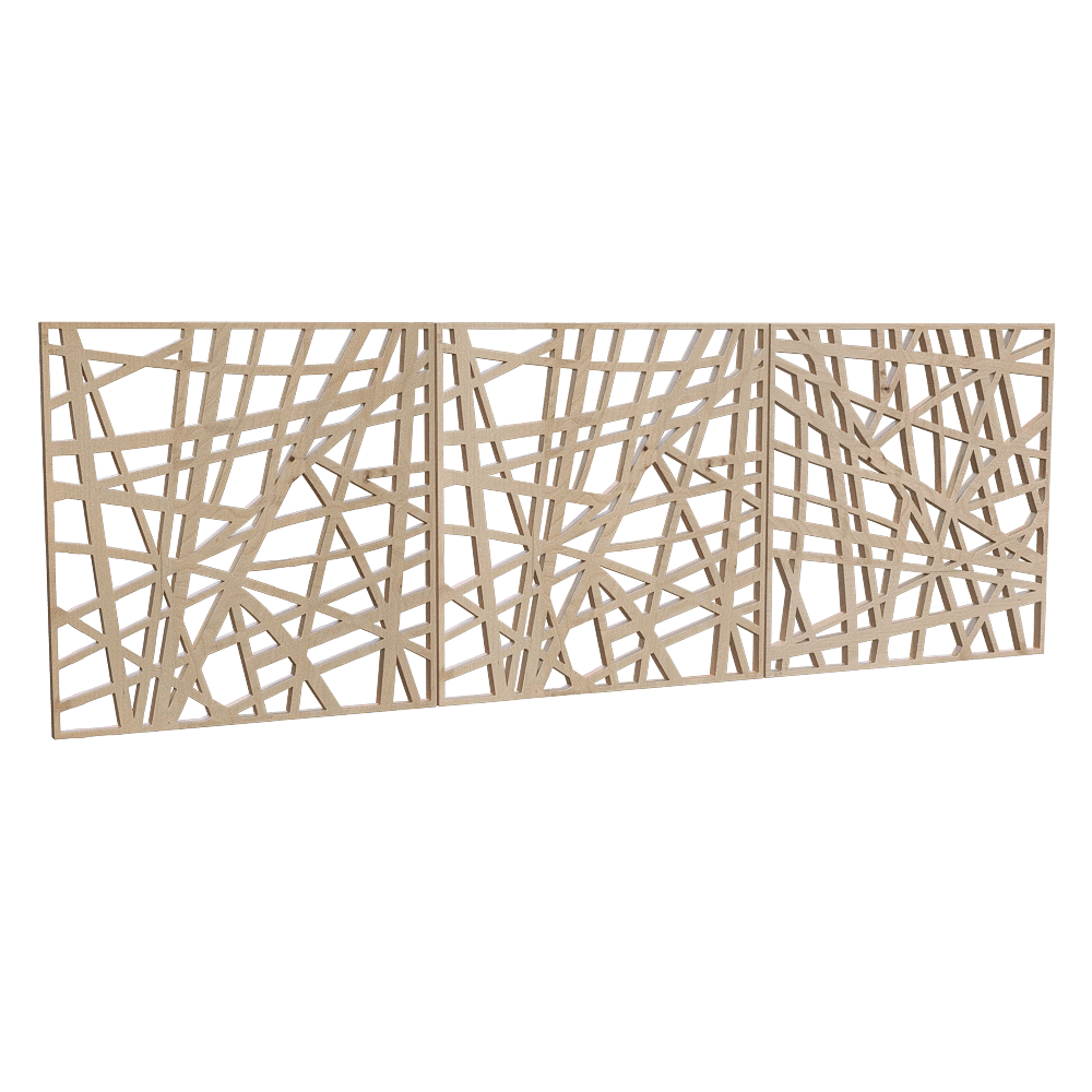 decoration - Wall panel Straw 3D Model