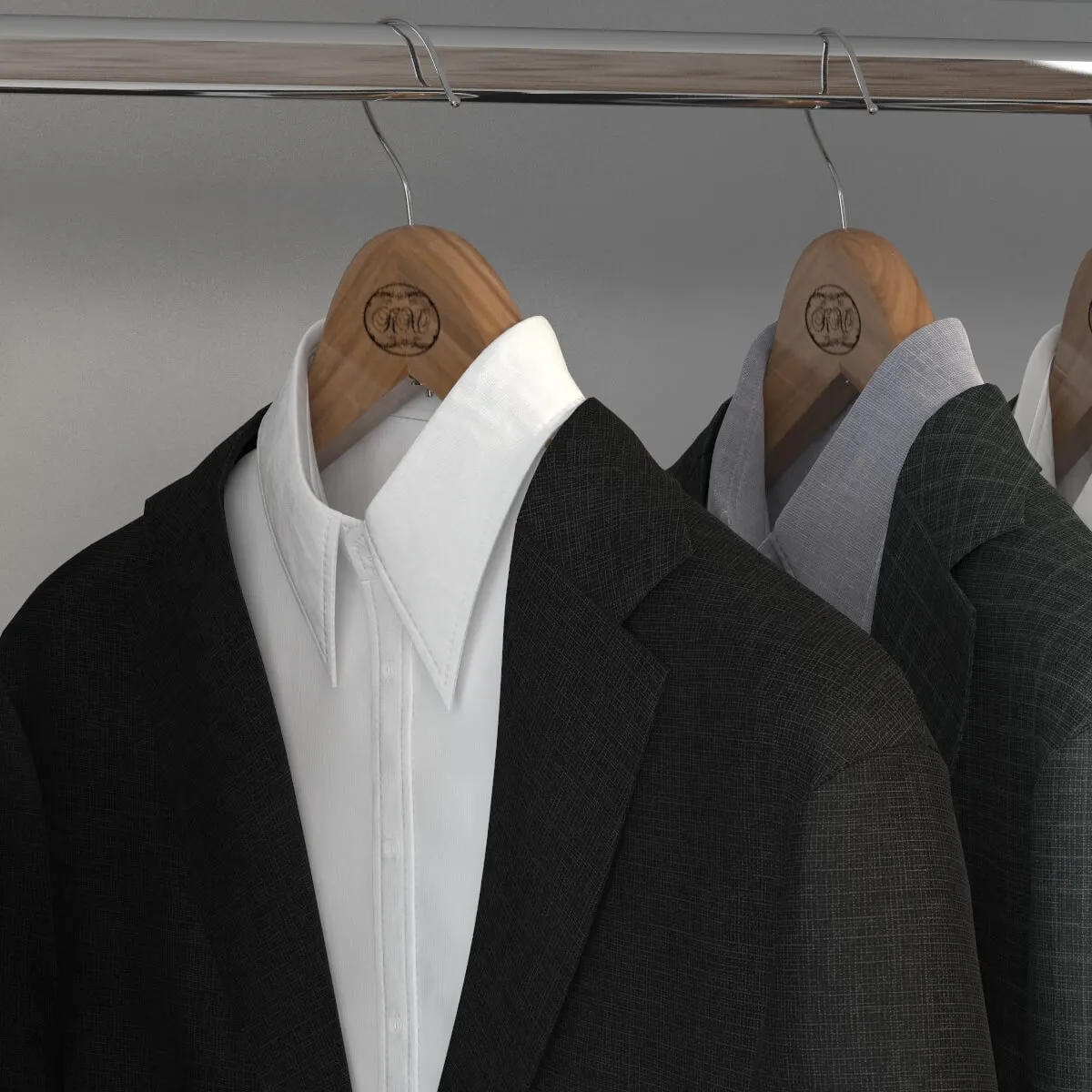 decoration - Wardrobe with men clothes 3D Model