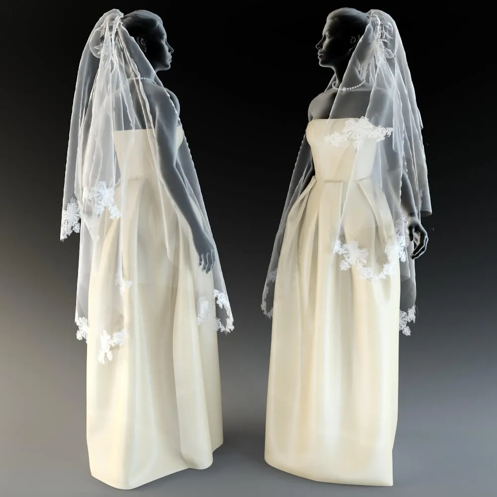 decoration - Wedding Dress 3D Model