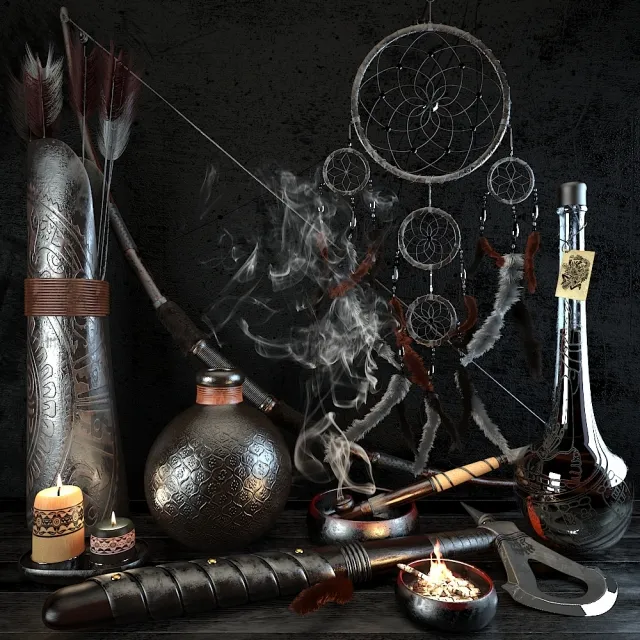 decoration - West indian set 3D Model