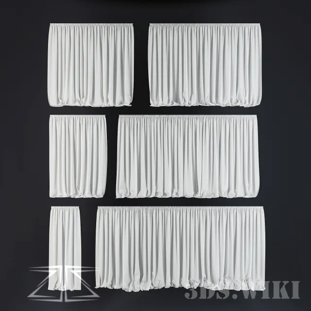 decoration - White tulle 3D Model