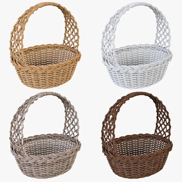 decoration - Wicker Basket 04 3D Model