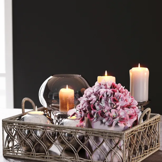 decoration - Wicker tray 3D Model