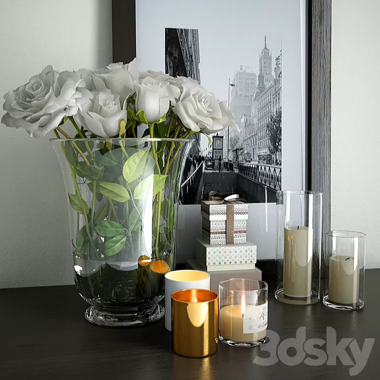 Decoration with flowers 3D Model