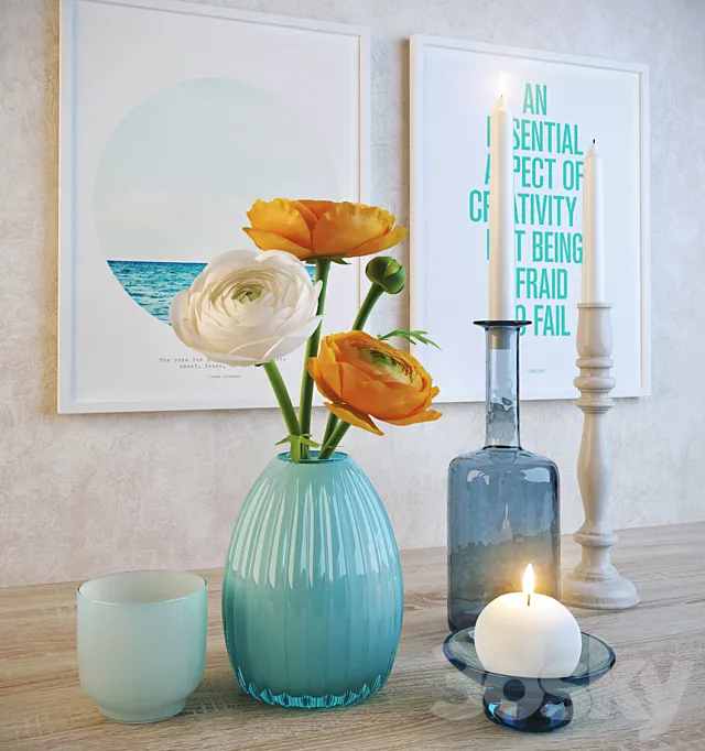 Decoration with flowers 3DModel