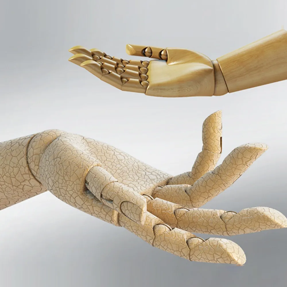 decoration - Wooden hand of man 3D Model