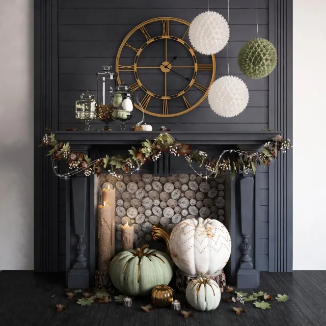 decoration - Wooden MannequinBrushes in Pitcher and Bottle MAXV 3D Model