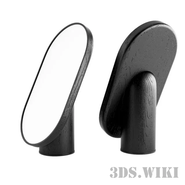 decoration - Woodturn Black mirror 3D Model