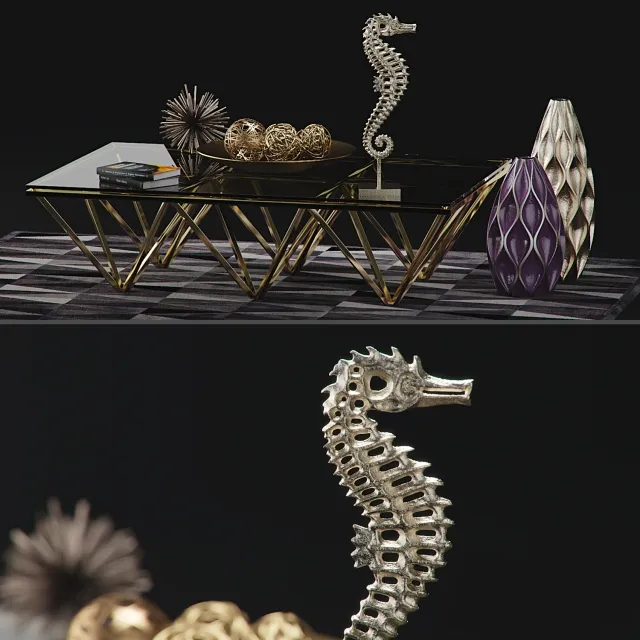 decoration - Z Gallerie Decor Set 3D Model